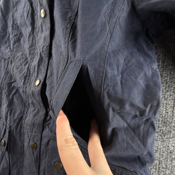 Barbour Waxed Jacket Women Full Zip Ladies Wax Cotton Templates Size 6 US Canvas - Picture 10 of 16